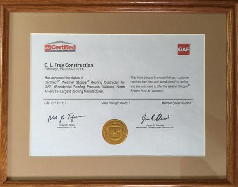 Certified Local Roofing Company in Coraopolis, PA